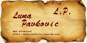 Luna Pavković vizit kartica